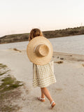 GINGHAM SHOULDER TIE DRESS
