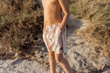 STRIPED BOYS LONG SWIM TRUNK