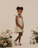 GINGHAM SHOULDER TIE DRESS
