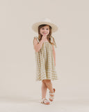 GINGHAM SHOULDER TIE DRESS
