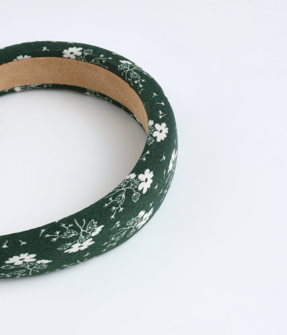 PADDED HEADBAND || GREEN DITSY