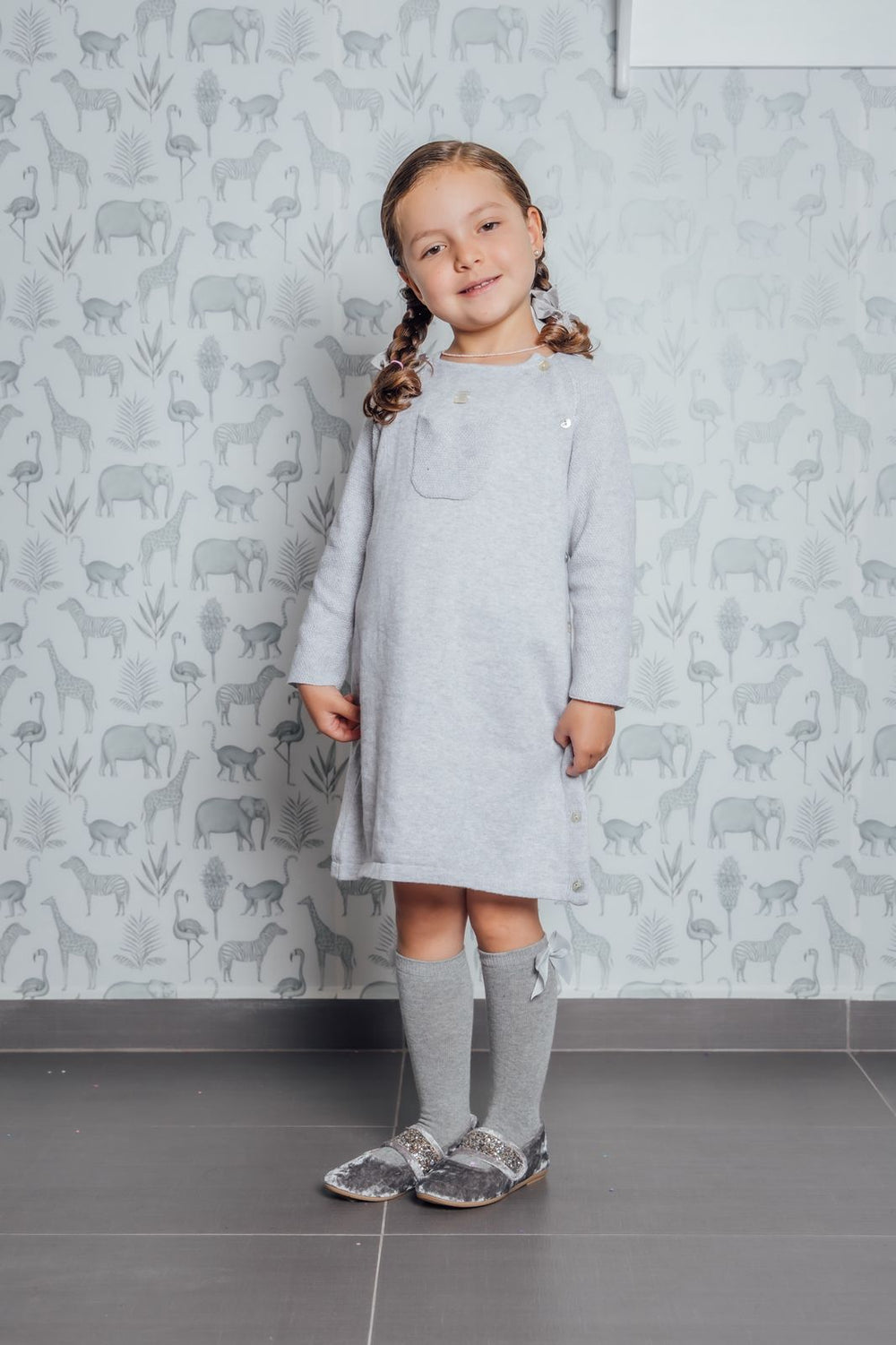 Vestido Waffle gris