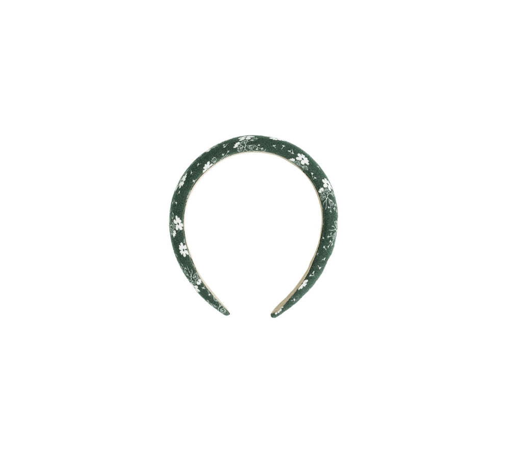 PADDED HEADBAND || GREEN DITSY