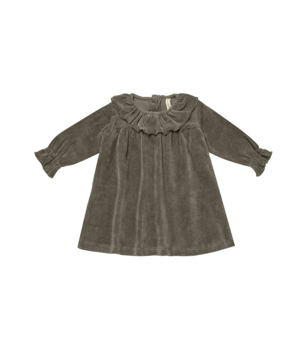 VELOUR BABY DRESS || FOREST