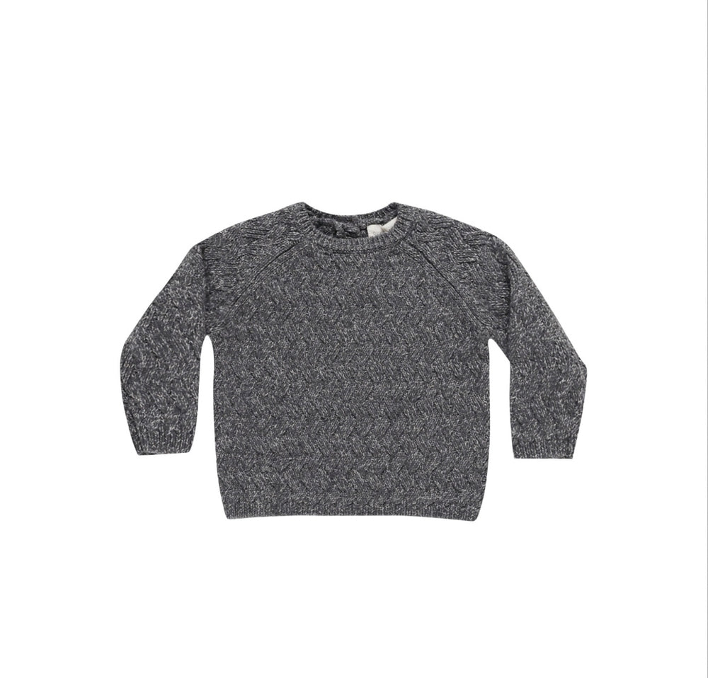 KNIT SWEATER || HEATHERED INDIGO