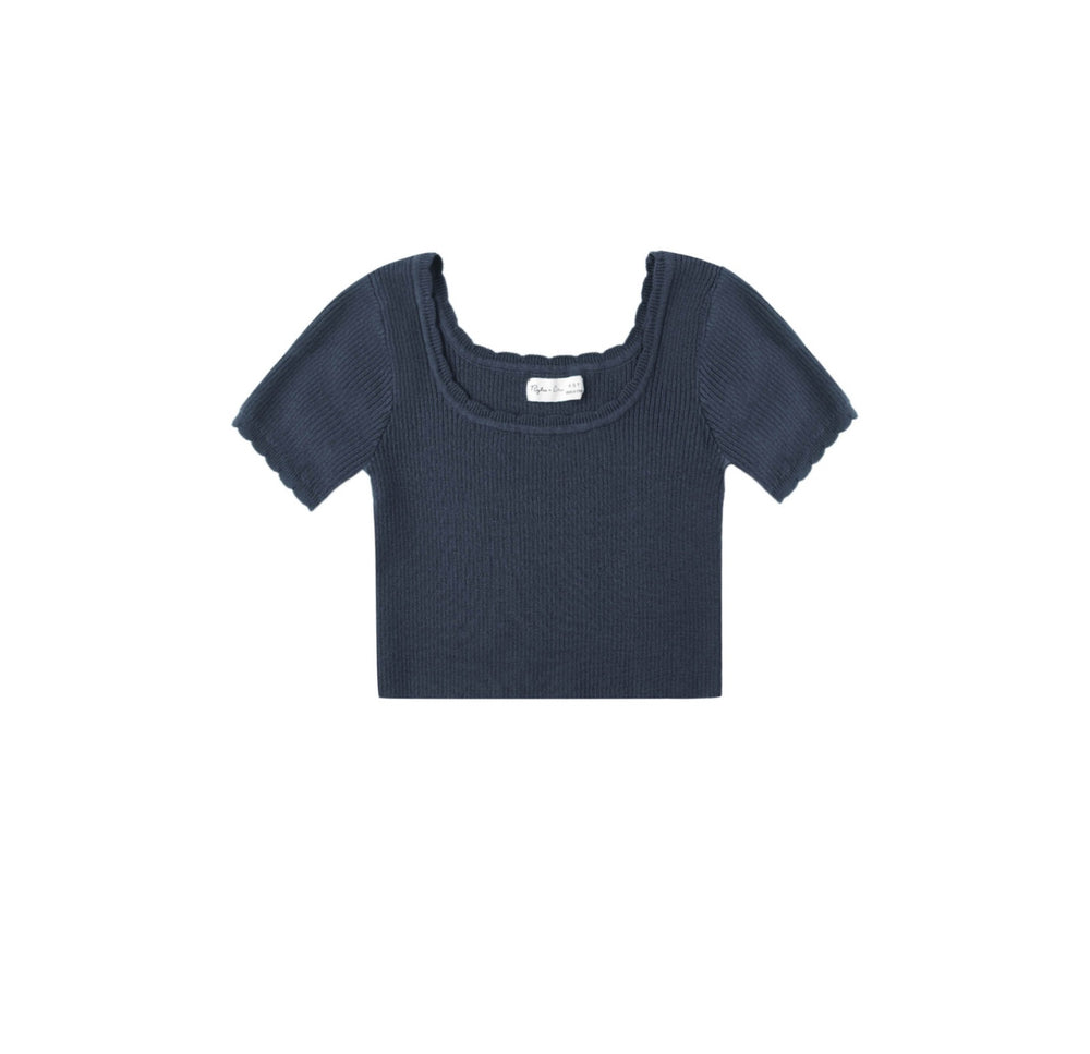 SCALLOP TEE || NAVY