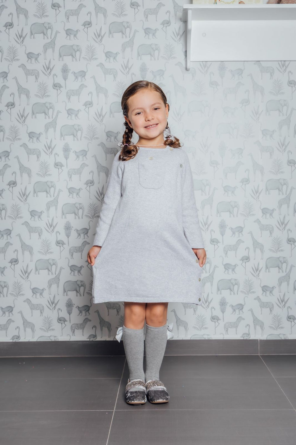 Vestido Waffle gris