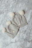 Gorro Gris con pompón