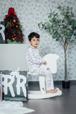 Pijama niño tren navideño