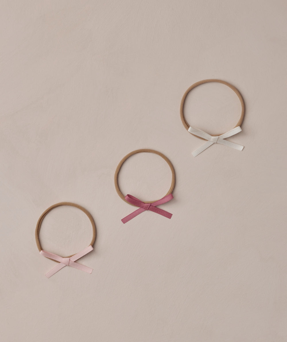 BABY BOW HEADBANDS | IVORY, ROSE,
RASPBERRY