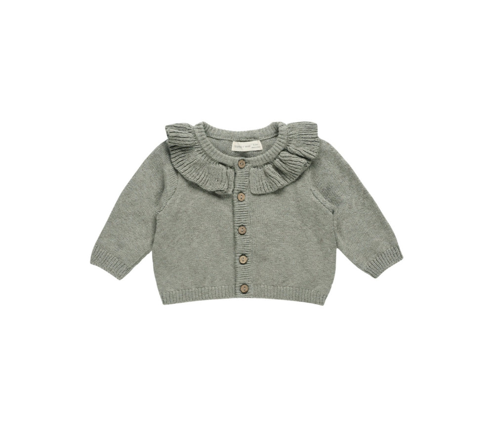 RUFFLE COLLAR CARDIGAN || BASIL