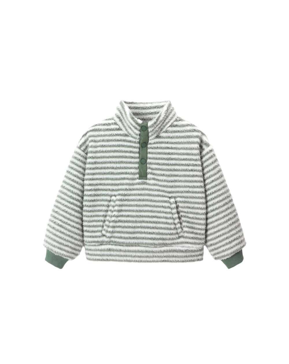 SNAP PULLOVER || EVERGREEN STRIPE