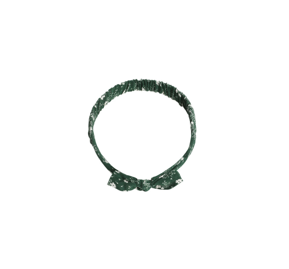 BABY BOW HEADBAND || GREEN DITSY