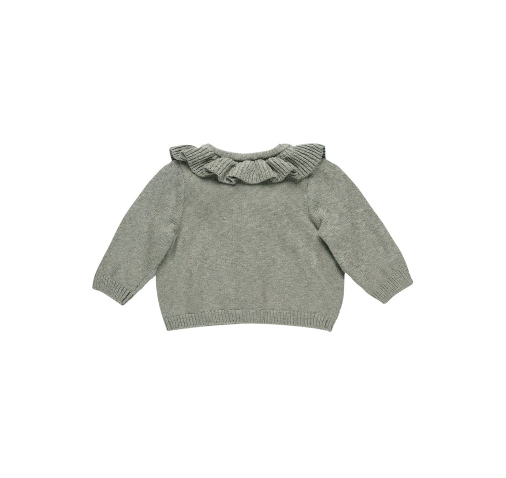 RUFFLE COLLAR CARDIGAN || BASIL