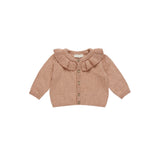 RUFFLE COLLAR CARDIGAN || ROSE