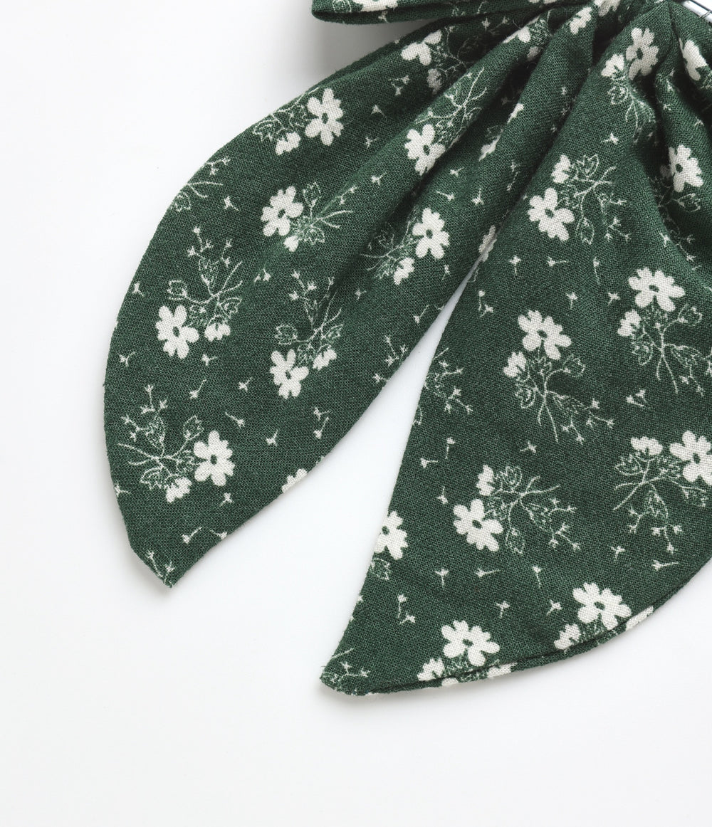 OVERSIZED BOW || GREEN DITSY