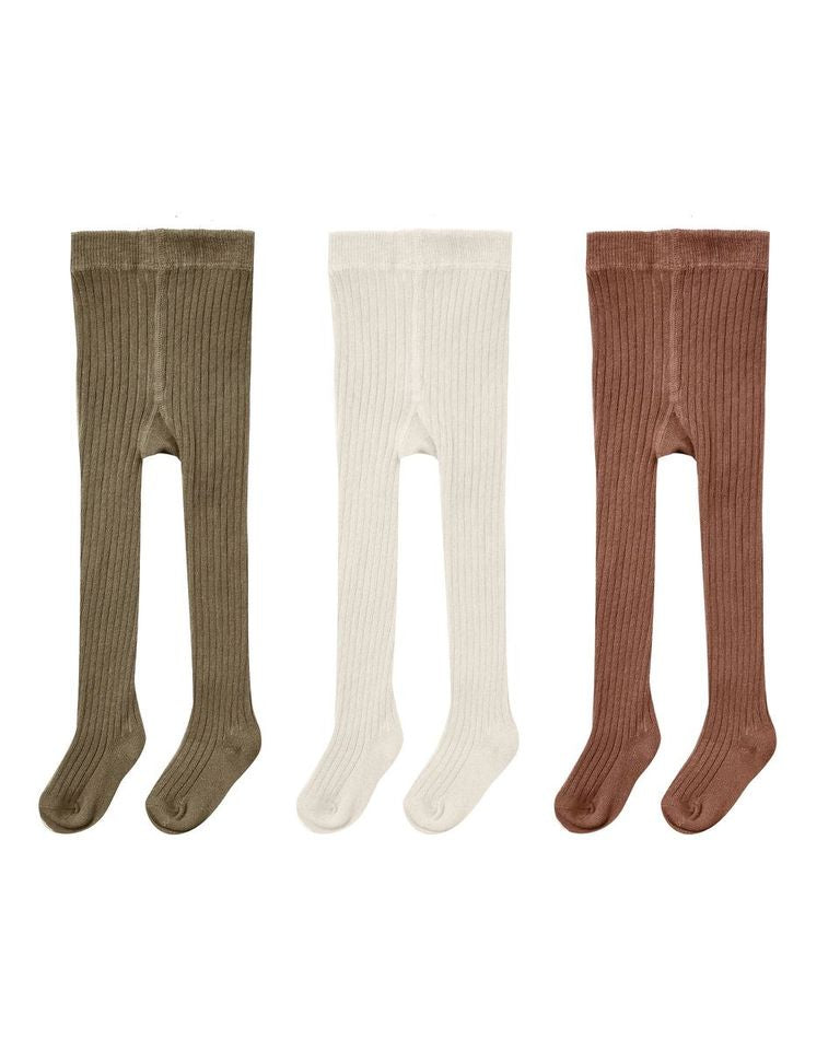 Rust Ribbed Tights SOLID RIBBED TIGHTS - 3 PACK || RIB KNIT – RikiRan