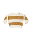 TERRY CREWNECK | GOLD STRIPE