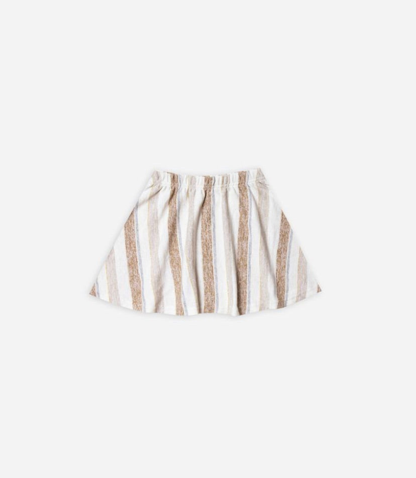 striped mini skirt || caramel