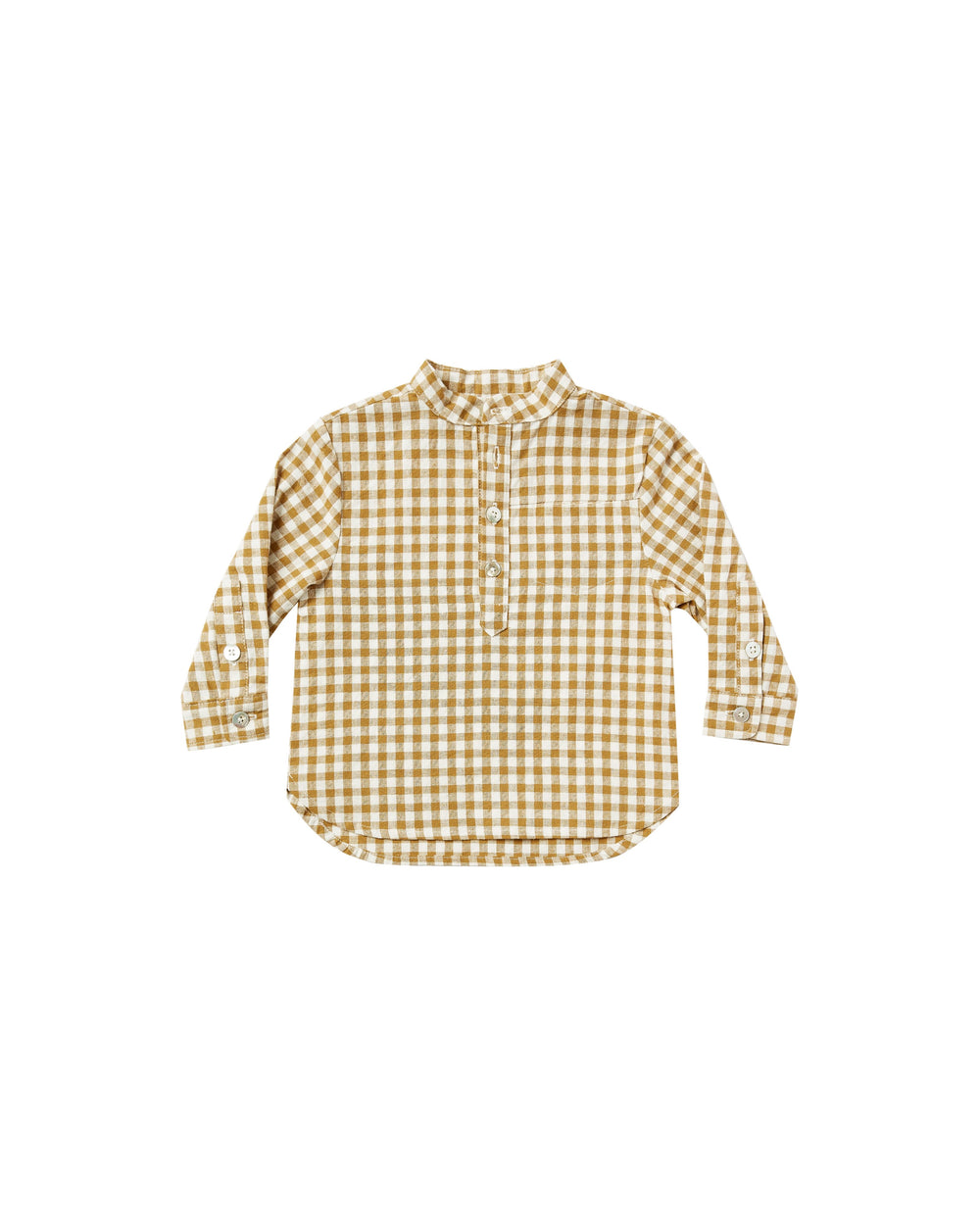 Gingham mason shirt || goldenrod