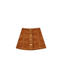 Corduroy mini skirt || Cinnamon
