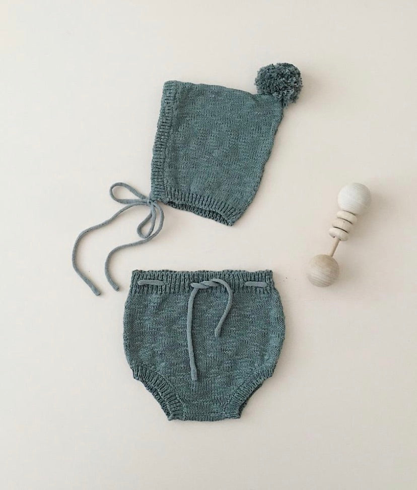 knit bloomer || dusty blue